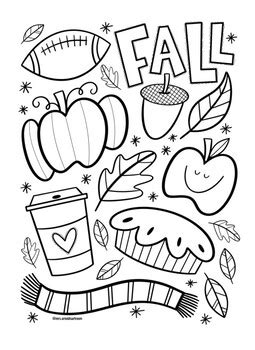 fall themed coloring pages  kids