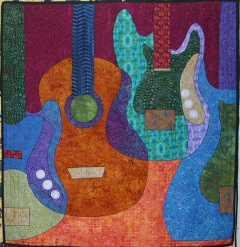 interlocking guitars applique quilts applique quilt patterns art quilts