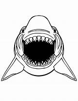 Shark Coloring Pages Jaws Great Mouth Drawing Color Print Printable Kids Whale Teeth Sheet Animals Scary Sheets Library Getdrawings Sketch sketch template
