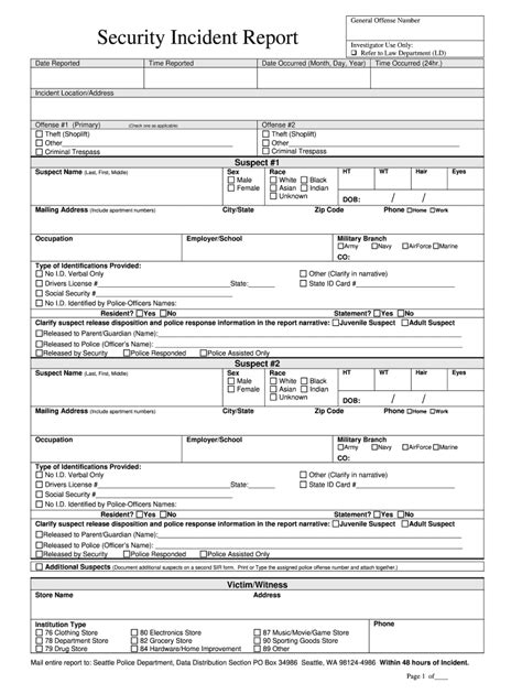 security guard incident report pdf fill out and sign printable pdf