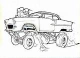 Coloring Pages Drawing Car Gasser Chevy Hot Drawings Cartoon S10 Rod Truck Rods Cool Cars Custom Colouring Sheets Artwork Sketch sketch template