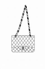 Chanel Bag Illustration Drawing Bags Fashion Coco sketch template