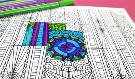 printable pattern coloring pages  adults moms  crafters