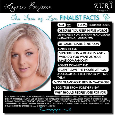 Meet Lauren 1 Of Our 10 Face Of Zuri Finalists Cast Your Vote For Her