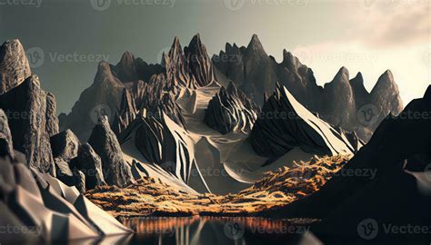 abstract panoramic background  rocky mountains terrain wallpaper