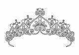 Crown Tiara Princess Coloring Drawing Pages Printable Queen Template Tiaras Line Easy Simple Girls Colouring Draw Kids Prince King Queens sketch template