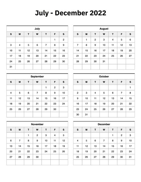 printable  blank calendar templates