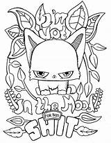 Coloring Pages Word Swear Adult Printable Colouring Cat Cute Color Cool Swearing Funny Adults Shit Words Book Books Print Being sketch template