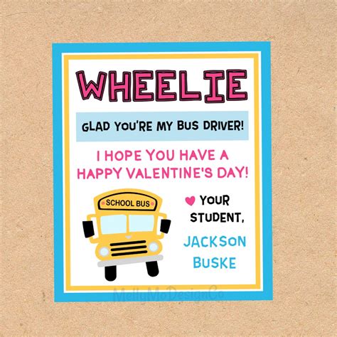 bus driver valentine tag oreowheel bus driver appreciation bus driver gifts junior mints