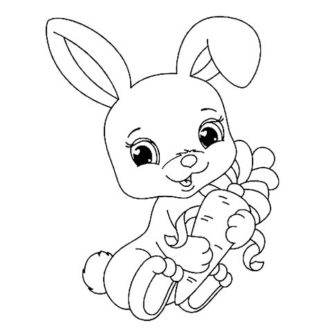 lapereau rabbits bunnies kids coloring pages