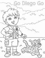 Go Diego Cartoon Coloring Pages 123coloringpages sketch template