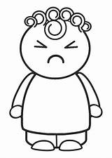 Coloring Angry Think Pages Edupics Large sketch template