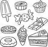 Drawing Food Sweet Line Sketch Coloring Drawings Clipart Pages Illustration Para Colorear Alimentos Style Con Collection Dibujo Stock Draw Choose sketch template