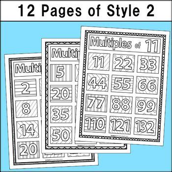 multiples coloring pages  practice skip counting