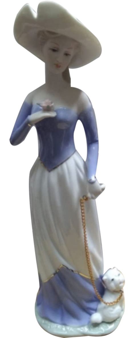 decorative lady porcelain figurine crystal