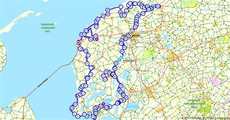 leeuwarden friesland nederland fietsroute   km friese elfstedentocht