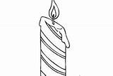 Candle Pages Coloring Three Color sketch template
