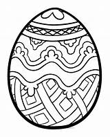 Easter Coloring Egg Printable Pages Kids sketch template