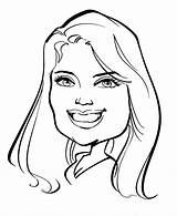 Draw Drawing Cartoon Woman Caricatures Girl People Caricature Drawings Head Outline Person Face Cute Fat Cliparts Sketch Clipart Average Women sketch template