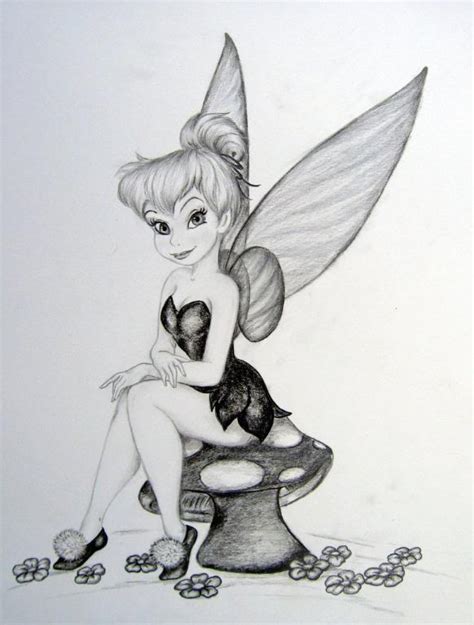 Tinkerbell Black And White Images About Tinkerbell On Disney Walt