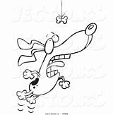 Cartoon Bone Character Leaping sketch template
