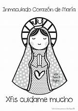 Virgen Inmaculada Guadalupe Dibujar Virgem Dibujoypintura Inmaculado Rosario Virgencita Bordar Corazon Virgencitas Religiosas Colorir María Valle Caricatura Feitos Presentes Diciembre sketch template