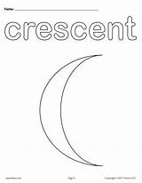 Crescent Shapes Worksheets Cresent Worksheet Toddlers Supplyme sketch template