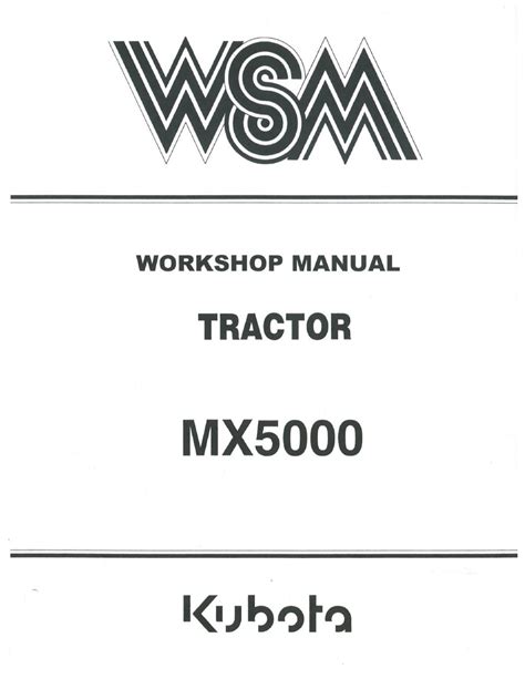 kubota mx workshop manual   manualslib