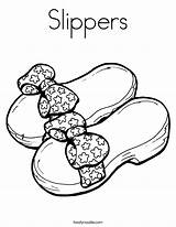 Coloring Slippers Shoes Built California Usa sketch template