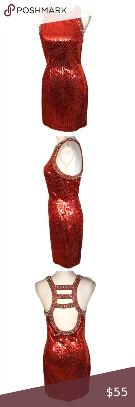 vintage niteline della roufogali red sequins dress red sequin dress