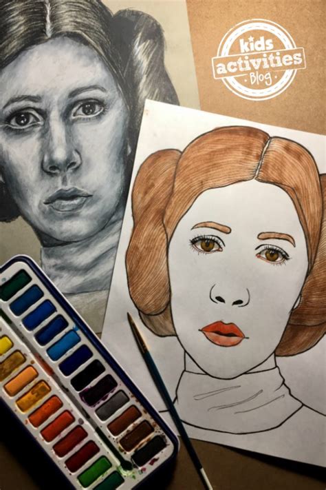 princess leia coloring page  kids adults video tutorial included