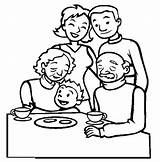 Family Coloring Gathering Pages Table Dining Sheet Getcolorings Color Getdrawings Fun sketch template