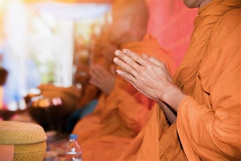 monks  chanting  buddhist ritual   ecclesiastic premium