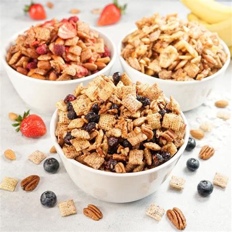Blueberry Chex Party Mix 3 Ways Recipe Chex Mix Recipes Blueberry