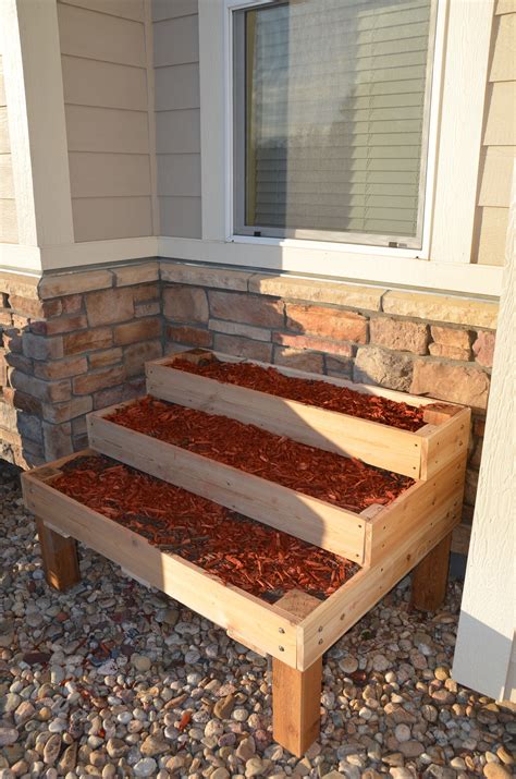 stepped version diy garden bed raised garden bed plans patio steps