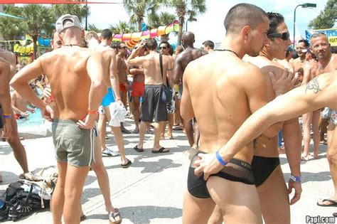 hot papi gay pool party action gets hot at naked gay wet pool sex after party pichunter