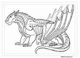 Wings Coloring Fire Pages Mudwing Dragon Printable Seawing Adults Kids Color Seawings Print sketch template