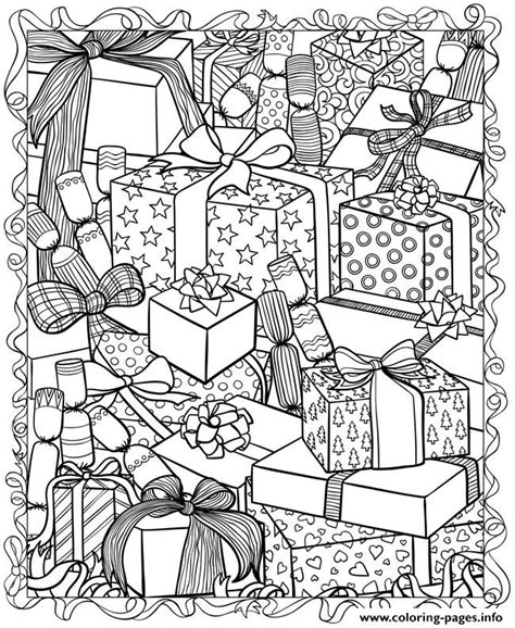 adult christmas gifts coloring page printable