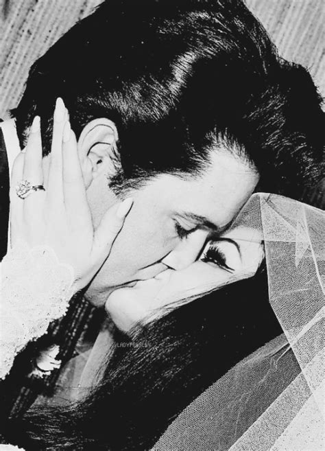 elvis and priscilla presley s first kiss as husband and wife at the