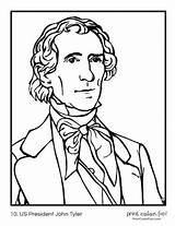 Coloring Pages President John Tyler Presidents Leaders Printables American First Next Click sketch template