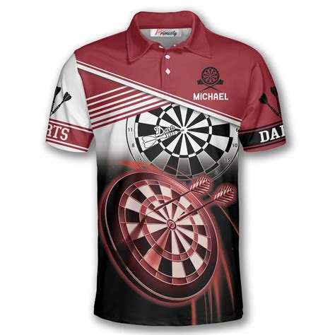 darts red black version custom polo shirts  men primesty