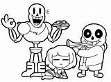 Coloring Undertale Pages Characters Printable Sans Categories Comments Coloringonly sketch template