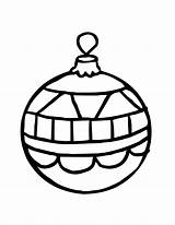 Ornament Christmas Coloring Outline Pages Printable Kids Popular sketch template