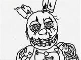 Fnaf Coloring Pages Springtrap Freddy Bonnie Nights Five Spring Getcolorings Nightmare Printable Draw Freddys Foxy Chica Decal Fazbear Getdrawings Color sketch template