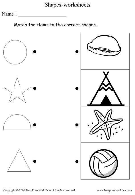 images  shape review worksheets  preschoolers coloring