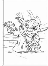 Coloring Yoda sketch template
