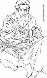 Piece Zoro Ausmalbilder Zorro Luffy Roronoa Ausmalen Pintar Lineart Animes Shanks Goku sketch template