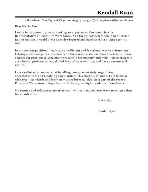 cover letter  customer service representative