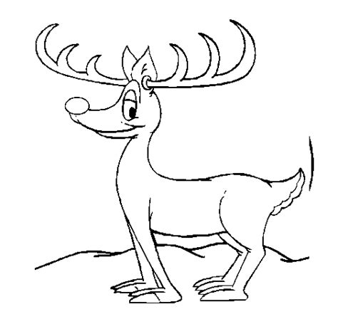 reindeer  long antlers coloring page coloringcrewcom