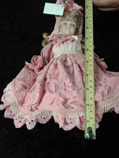 Fragile Porcelain Hand Made Doll Pink And Tan New Unique Ebay